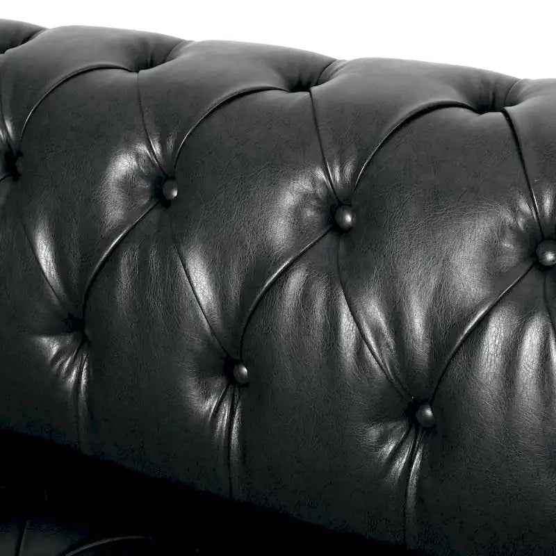Divano Sagewood Transitional con imbottitura capitonné profonda, di