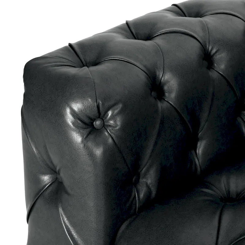 Divano Sagewood Transitional con imbottitura capitonné profonda, di