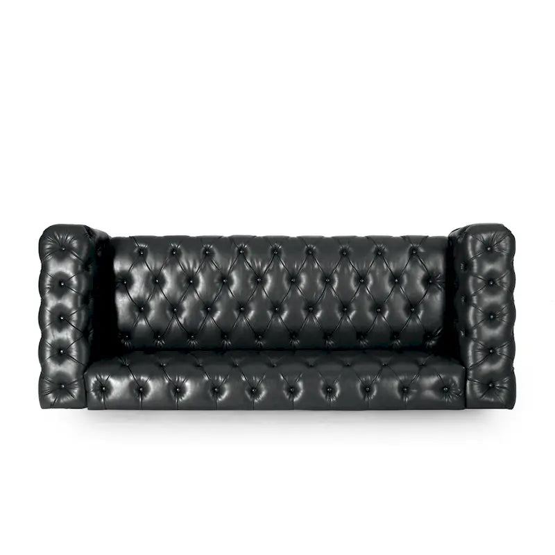 Divano Sagewood Transitional con imbottitura capitonné profonda, di