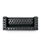 Divano Sagewood Transitional con imbottitura capitonné profonda, di