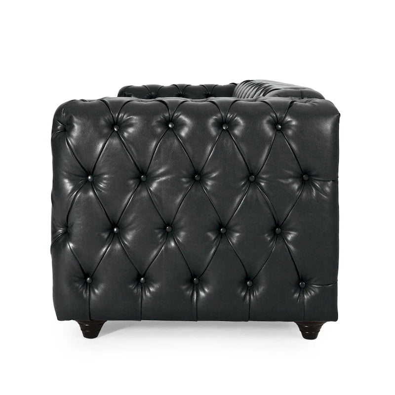 Divano Sagewood Transitional con imbottitura capitonné profonda, di