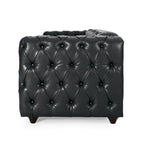 Divano Sagewood Transitional con imbottitura capitonné profonda, di