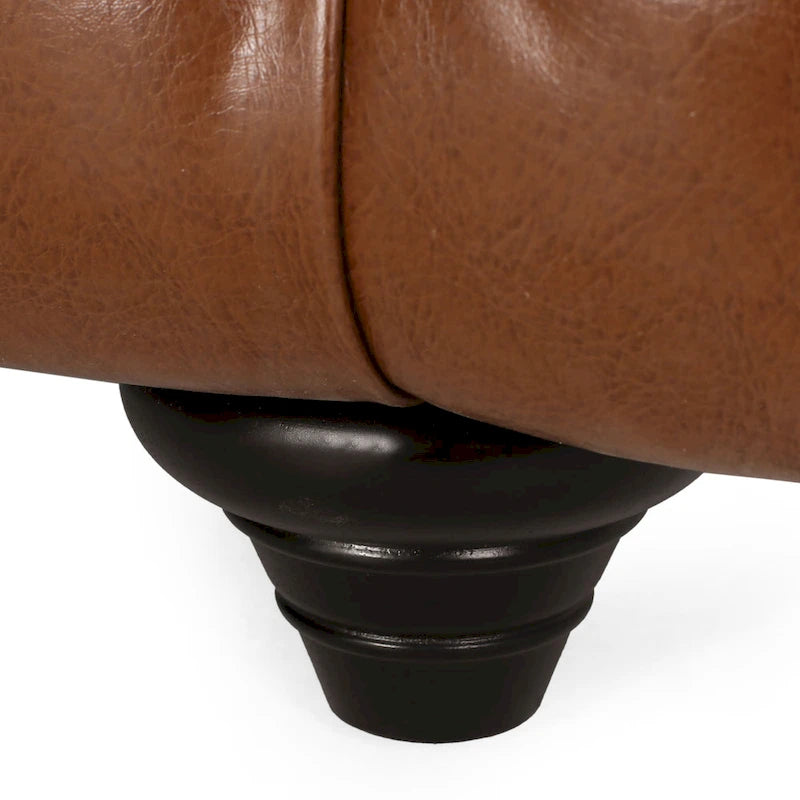Divano Sagewood Transitional con imbottitura capitonné profonda, di