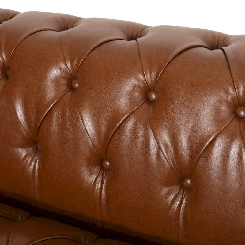 Divano Sagewood Transitional con imbottitura capitonné profonda, di