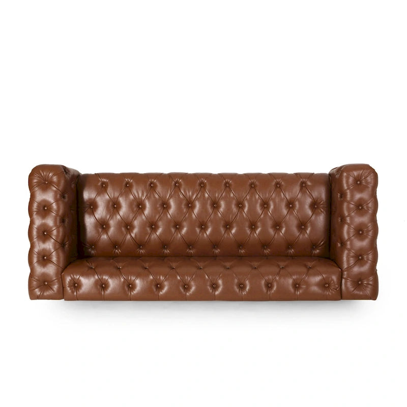 Divano Sagewood Transitional con imbottitura capitonné profonda, di