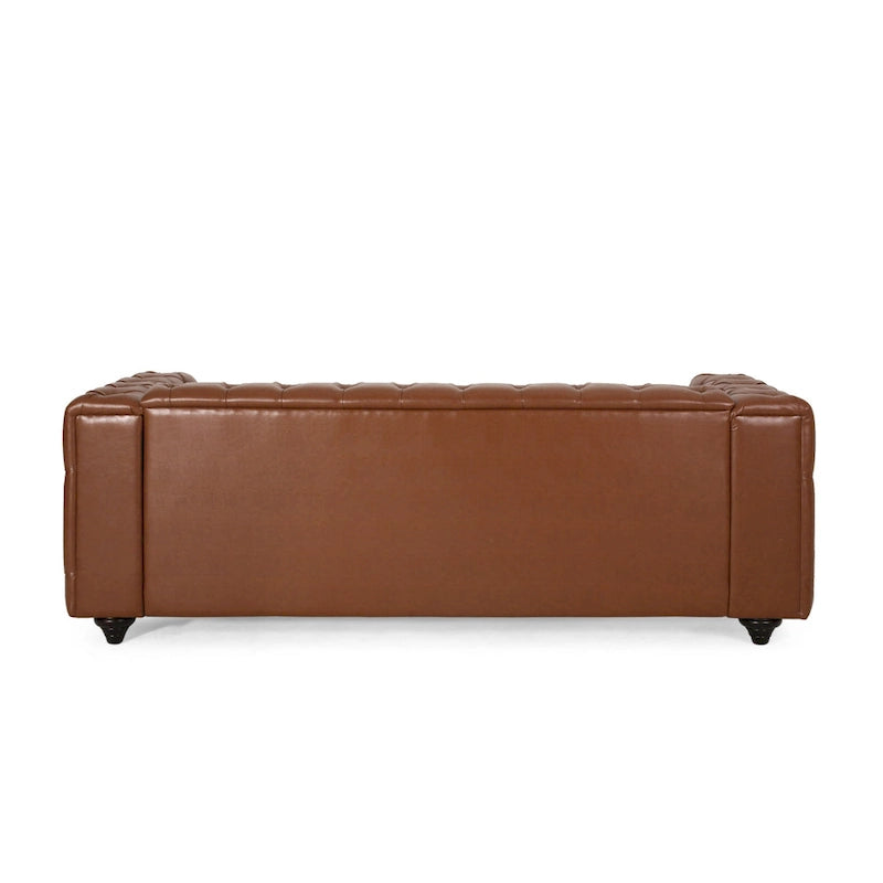 Divano Sagewood Transitional con imbottitura capitonné profonda, di