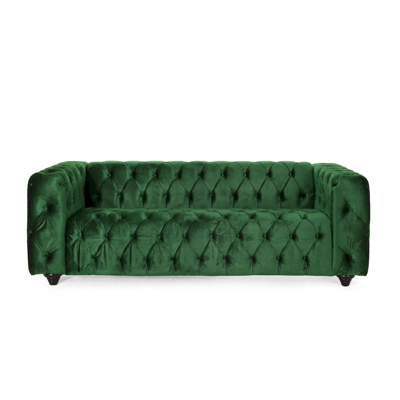 Divano Sagewood Transitional con imbottitura capitonné profonda, di
