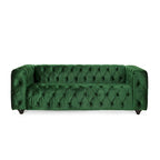 Divano Sagewood Transitional con imbottitura capitonné profonda, di