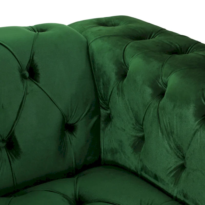 Divano Sagewood Transitional con imbottitura capitonné profonda, di