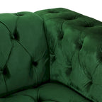Divano Sagewood Transitional con imbottitura capitonné profonda, di