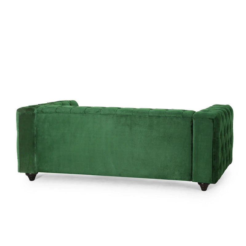 Divano Sagewood Transitional con imbottitura capitonné profonda, di