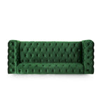 Divano Sagewood Transitional con imbottitura capitonné profonda, di