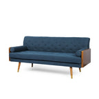 Divano in tessuto trapuntato Jalon stile Mid-century Modern di