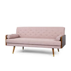 Divano in tessuto trapuntato Jalon stile Mid-century Modern di