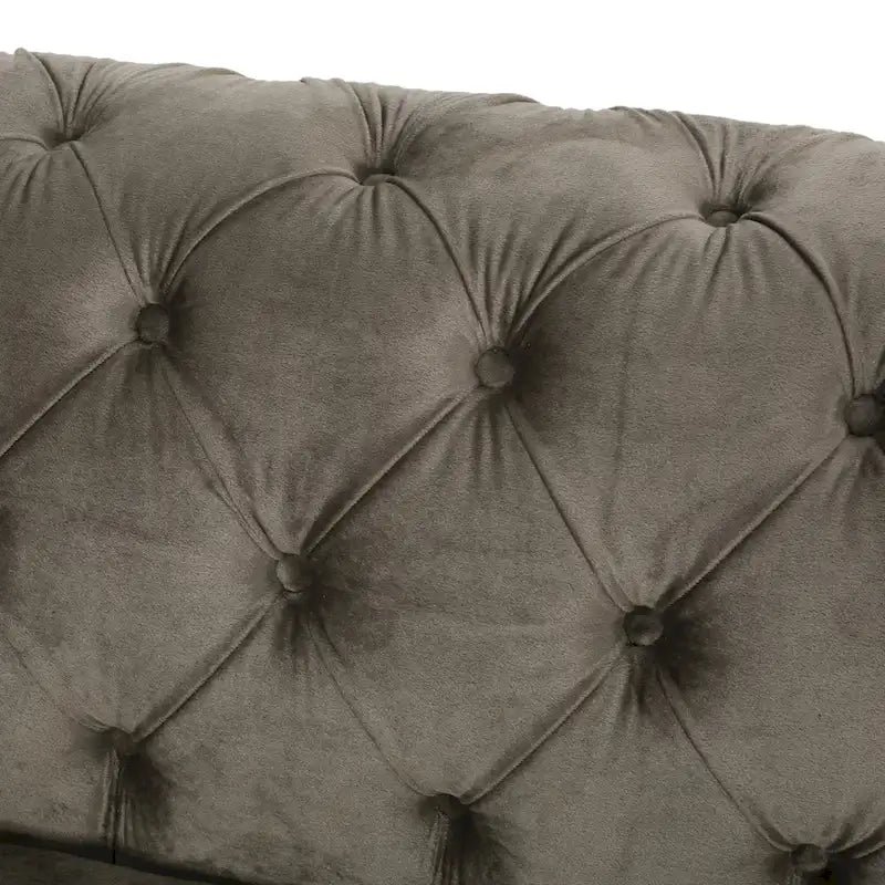 Divano a 3 posti Keyser Modern Glam in velluto trapuntato by   - 83.75 L x 34.50 W x 27.25 H