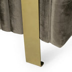 Divano a 3 posti Keyser Modern Glam in velluto trapuntato by   - 83.75 L x 34.50 W x 27.25 H