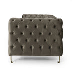 Divano a 3 posti Keyser Modern Glam in velluto trapuntato by   - 83.75 L x 34.50 W x 27.25 H