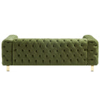 Divano a 3 posti Keyser Modern Glam in velluto trapuntato by   - 83.75 L x 34.50 W x 27.25 H