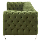 Divano a 3 posti Keyser Modern Glam in velluto trapuntato by   - 83.75 L x 34.50 W x 27.25 H