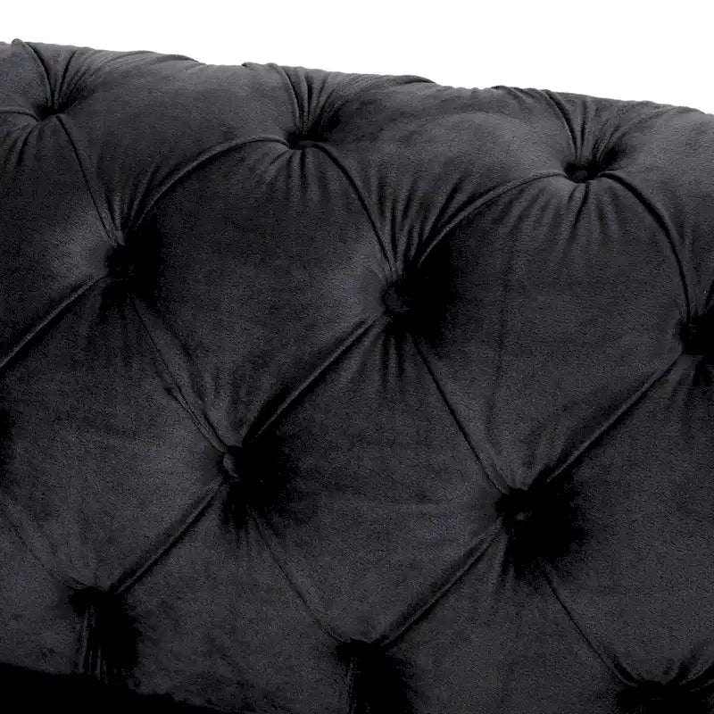 Divano a 3 posti Keyser Modern Glam in velluto trapuntato by   - 83.75 L x 34.50 W x 27.25 H