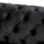 Divano a 3 posti Keyser Modern Glam in velluto trapuntato by   - 83.75 L x 34.50 W x 27.25 H
