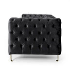 Divano a 3 posti Keyser Modern Glam in velluto trapuntato by   - 83.75 L x 34.50 W x 27.25 H