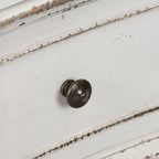 Cassettiera Magnolia Manor in corteccia invecchiata bianco antico a 9 cassetti