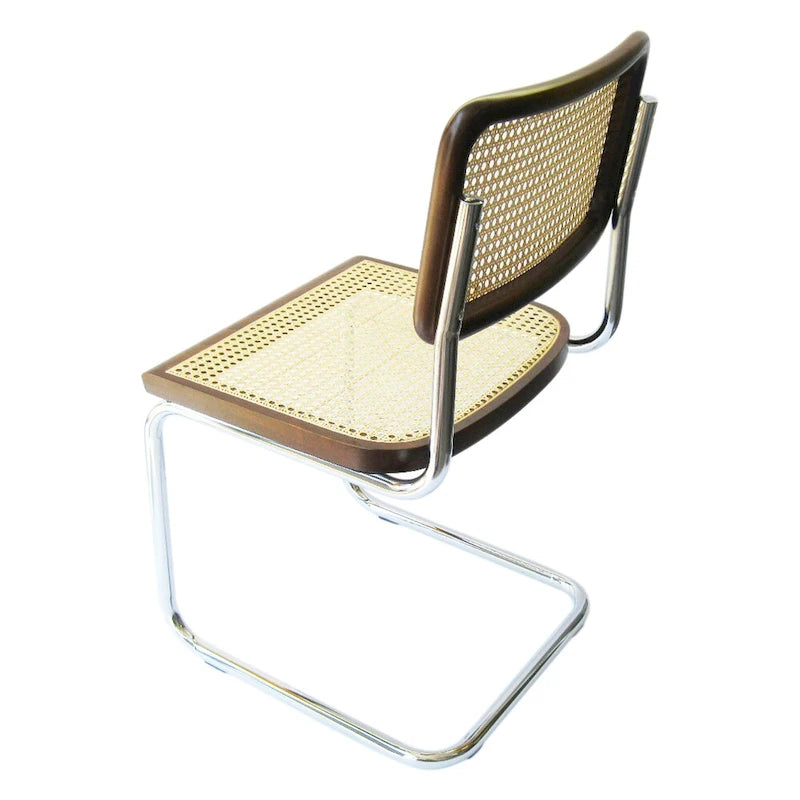 Sedia da pranzo Cesca in canna e cromo di Breuer Chair Company
