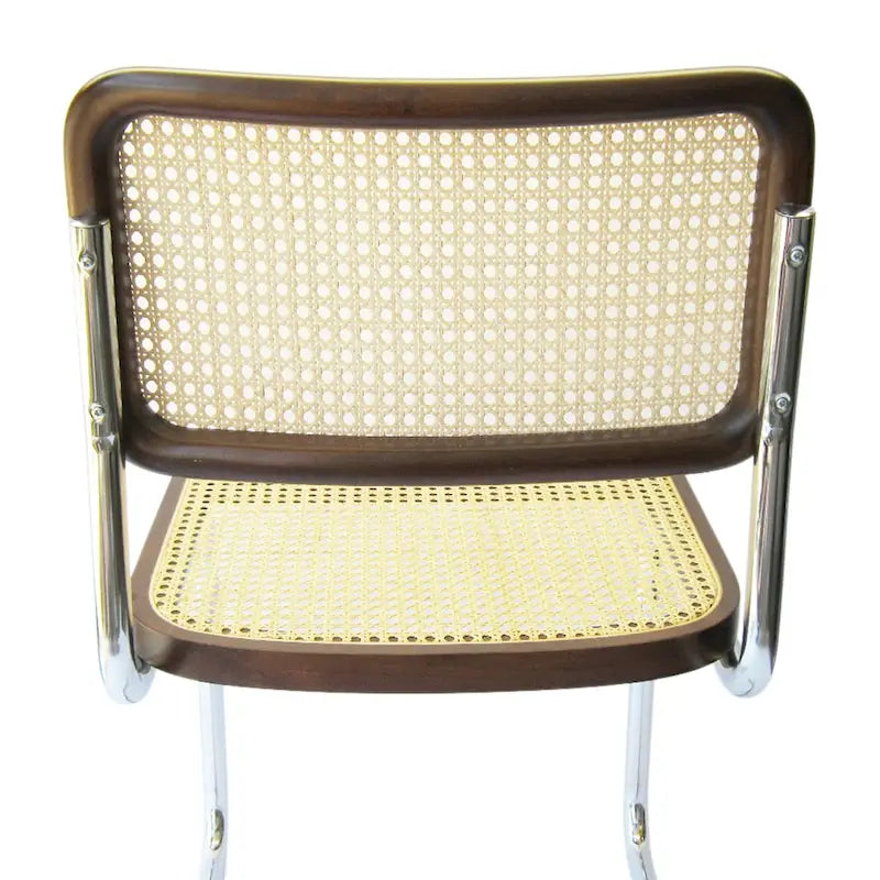 Sedia da pranzo Cesca in canna e cromo di Breuer Chair Company