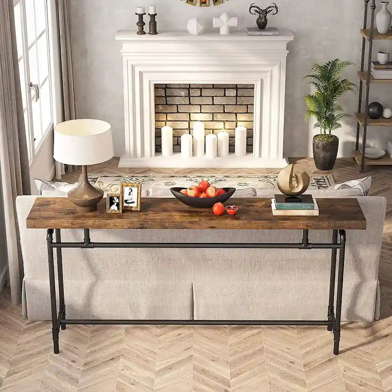 Tavolo Consolle, Tavolo Stretto Lungo da Ingresso da 180 cm per Soggiorno - 30P x 180L x 90A cm