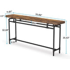 Tavolo Consolle, Tavolo Stretto Lungo da Ingresso da 180 cm per Soggiorno - 30P x 180L x 90A cm