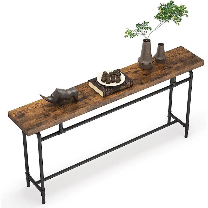 Tavolo Consolle, Tavolo Stretto Lungo da Ingresso da 180 cm per Soggiorno - 30P x 180L x 90A cm