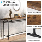 Tavolo Consolle, Tavolo Stretto Lungo da Ingresso da 180 cm per Soggiorno - 30P x 180L x 90A cm