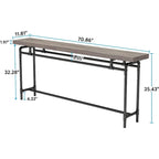 Tavolo Consolle, Tavolo Stretto Lungo da Ingresso da 180 cm per Soggiorno - 30P x 180L x 90A cm