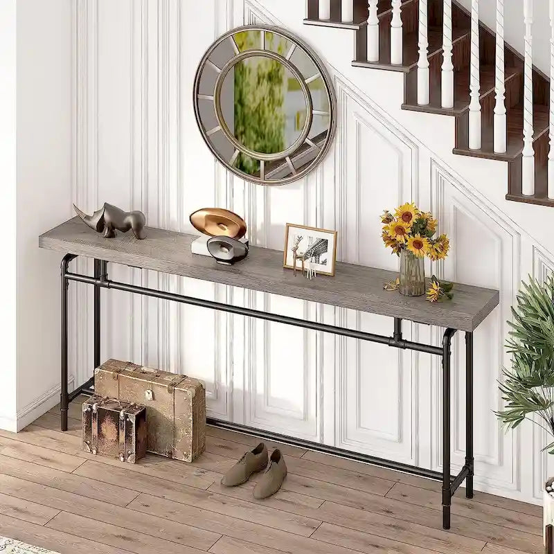 Tavolo Consolle, Tavolo Stretto Lungo da Ingresso da 180 cm per Soggiorno - 30P x 180L x 90A cm