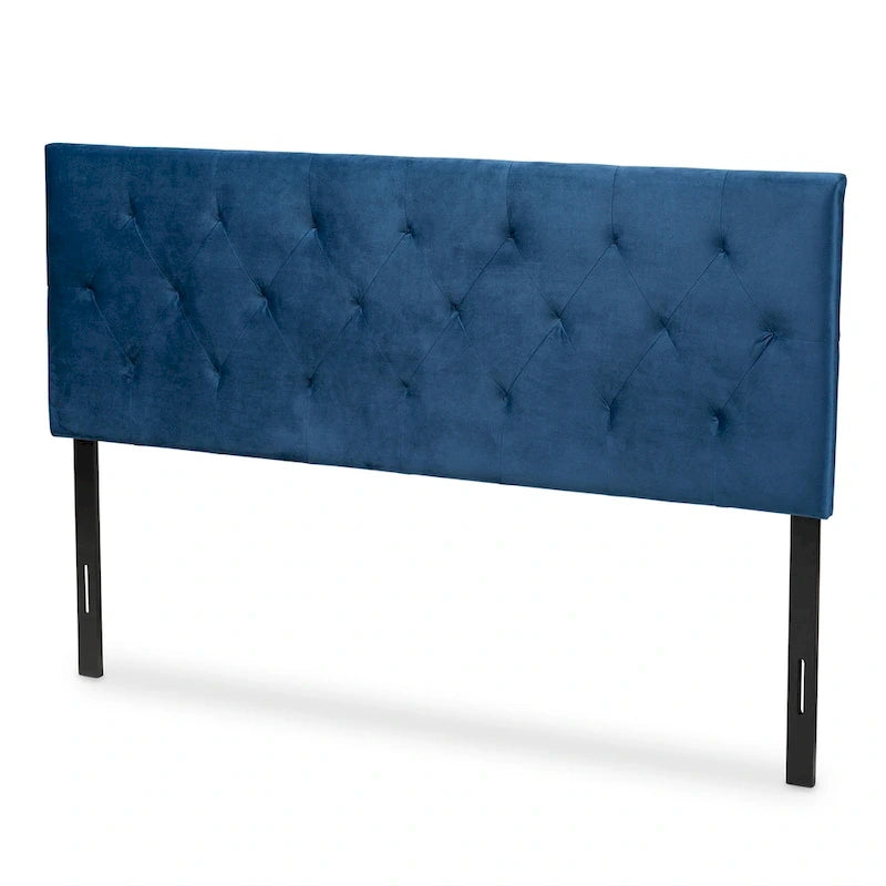 Testiera Imbottita in Velluto Felix Moderna e Contemporanea – Blu Navy