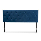 Testiera Imbottita in Velluto Felix Moderna e Contemporanea – Blu Navy
