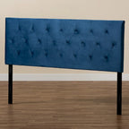 Testiera Imbottita in Velluto Felix Moderna e Contemporanea – Blu Navy