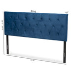 Testiera Imbottita in Velluto Felix Moderna e Contemporanea – Blu Navy