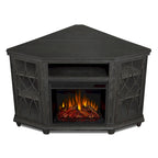 Mobile TV Lynette 56 con camino elettrico, grigio, di