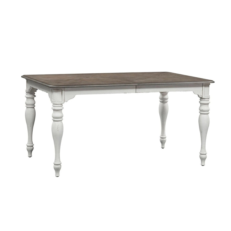Tavolo con Gambe Magnolia Manor Antico Bianco Effetto Legno Usurato