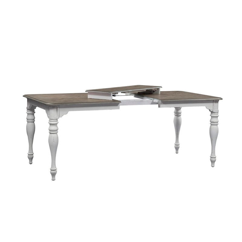 Tavolo con Gambe Magnolia Manor Antico Bianco Effetto Legno Usurato