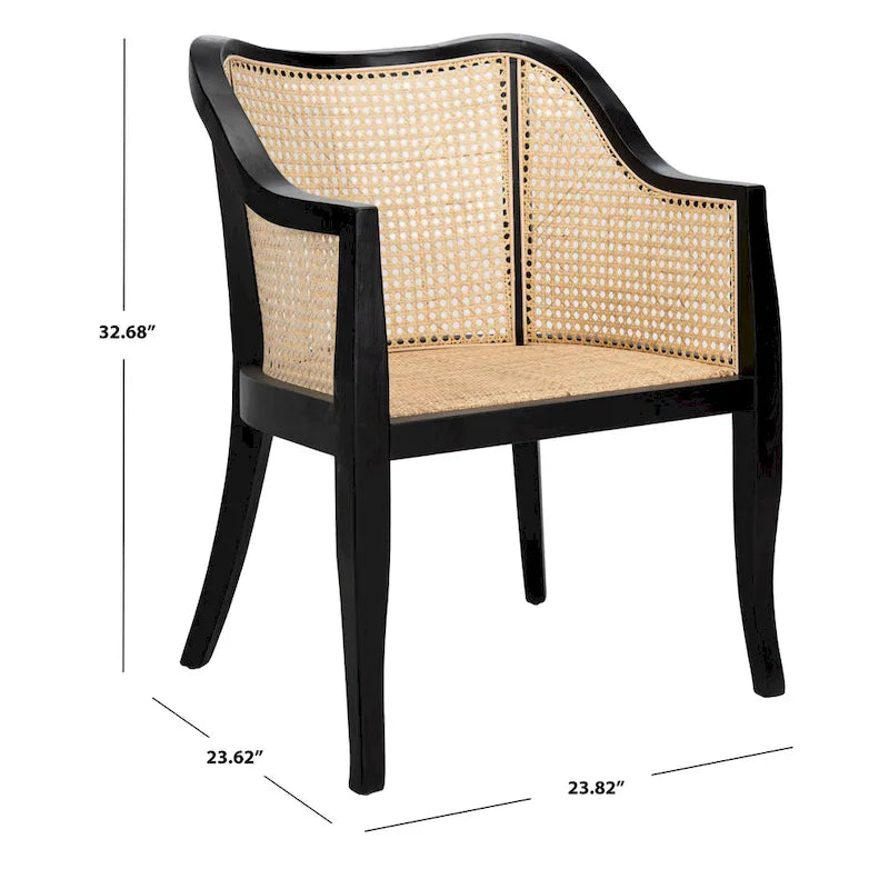 Sedia da pranzo Olar in canna - 23,6 x 23,8 x 32,7 - 24Lx24Px33A