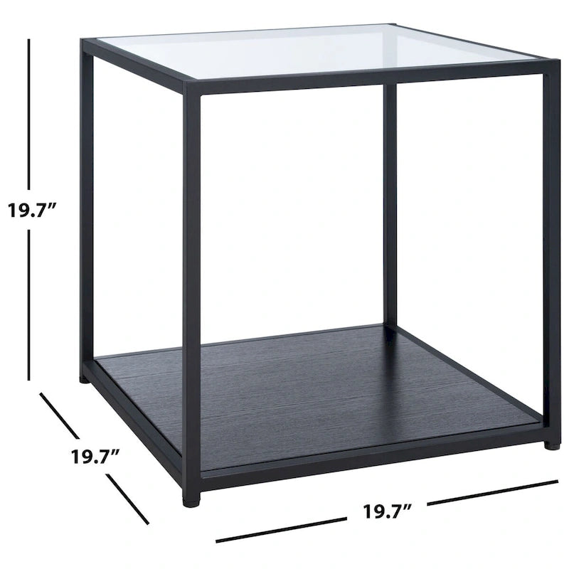 Arminta Tavolino Quadrato con Ripiano Inferiore - 19,7 L x 19,7 P x 19,7 A - 20Lx20Px20A