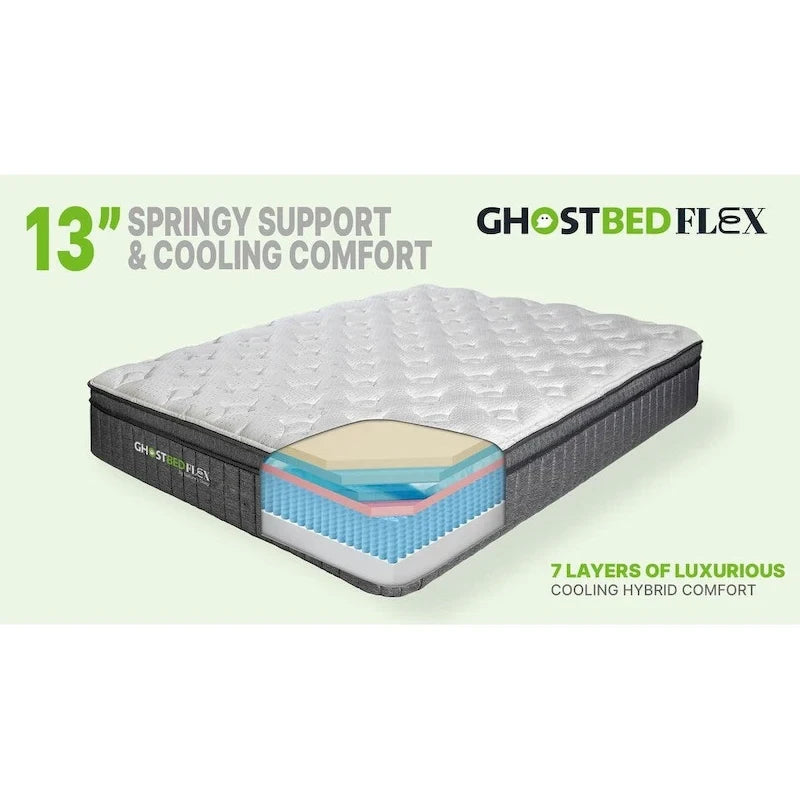 Materasso in Memory Foam Flex Hybrid a media rigidità da 13 pollici