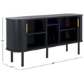 Credenza/Mobile multimediale Home Tealla 2 con ante a serrandina - 63Lx18Px32A