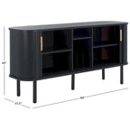 Credenza/Mobile multimediale Home Tealla 2 con ante a serrandina - 63Lx18Px32A