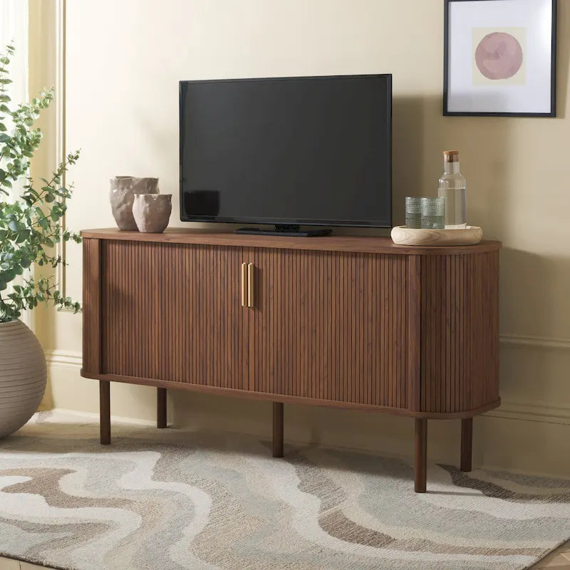   Home Tealla 2 Tambour Door Sideboard/Media Stand. - 63Wx18Dx32H