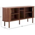 Credenza/Mobile multimediale Home Tealla 2 con ante a serrandina - 63Lx18Px32A