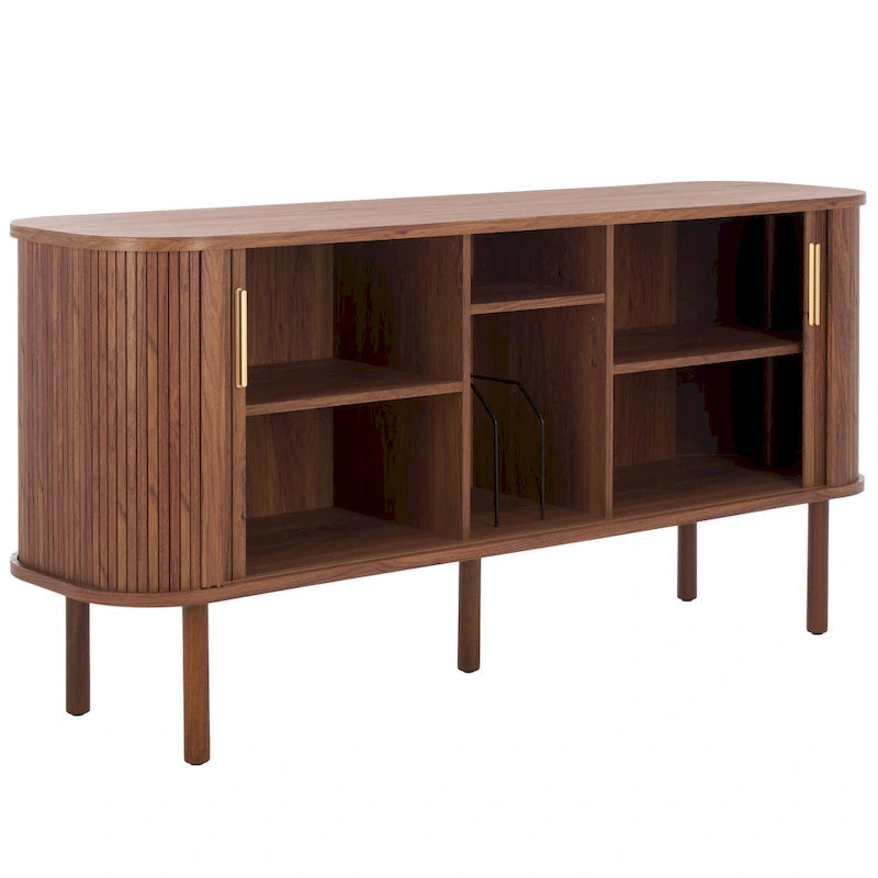 Credenza/Mobile multimediale Home Tealla 2 con ante a serrandina - 63Lx18Px32A